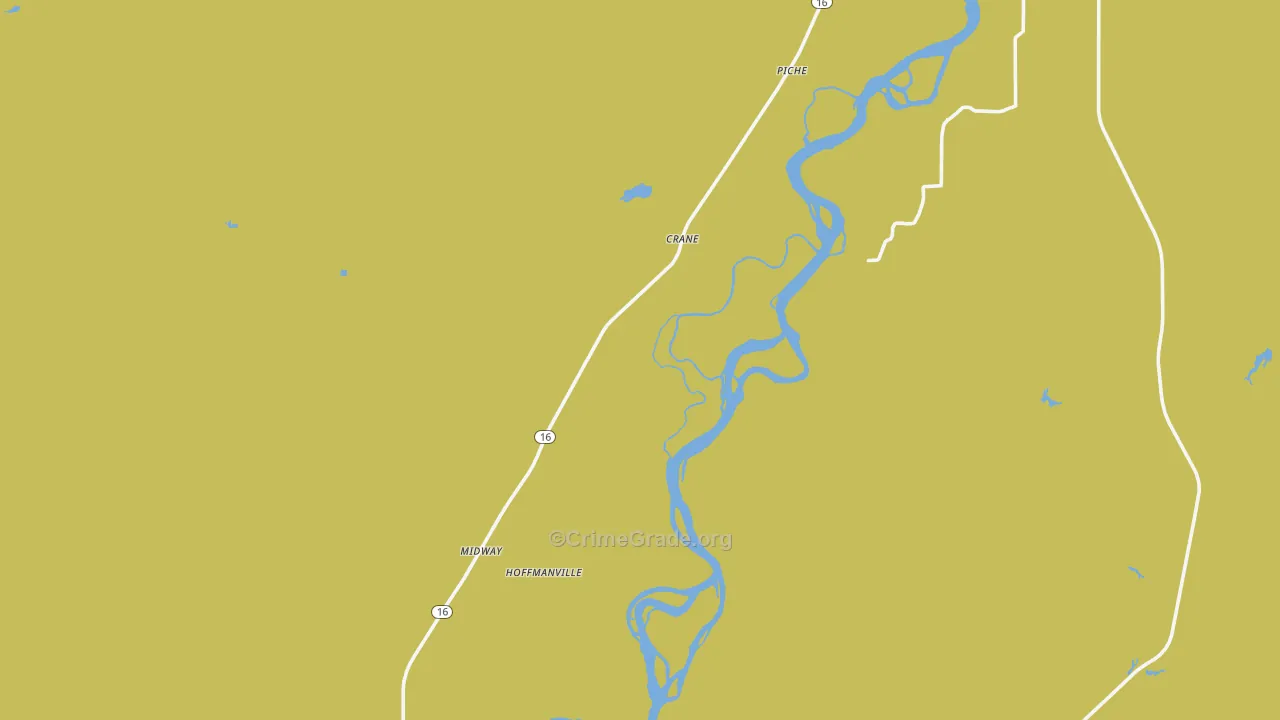 Crane, MT Map of Vandalism Rates