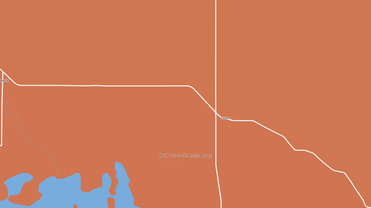 Crane, OR Map of Vandalism Rates