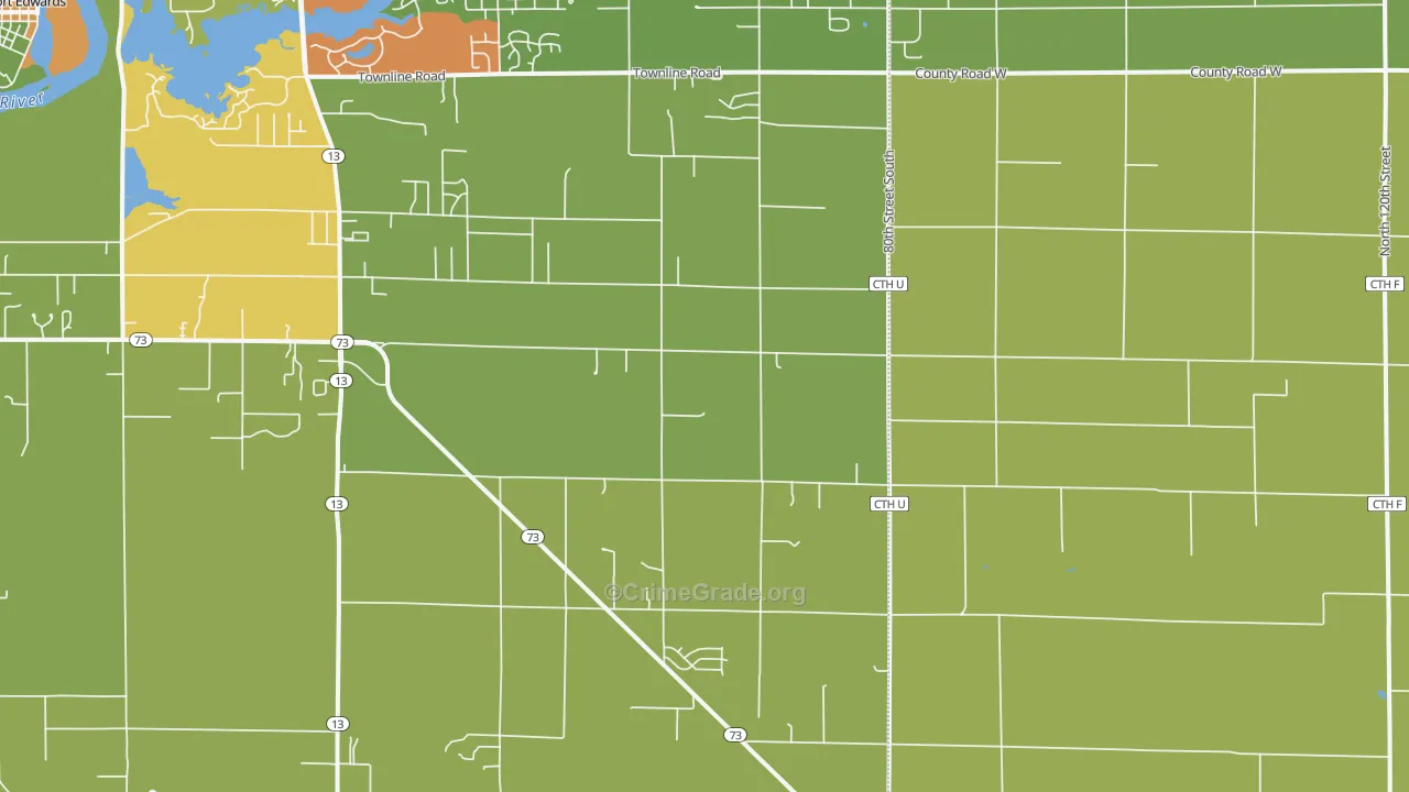 Cranmoor, WI Map of Vandalism Rates
