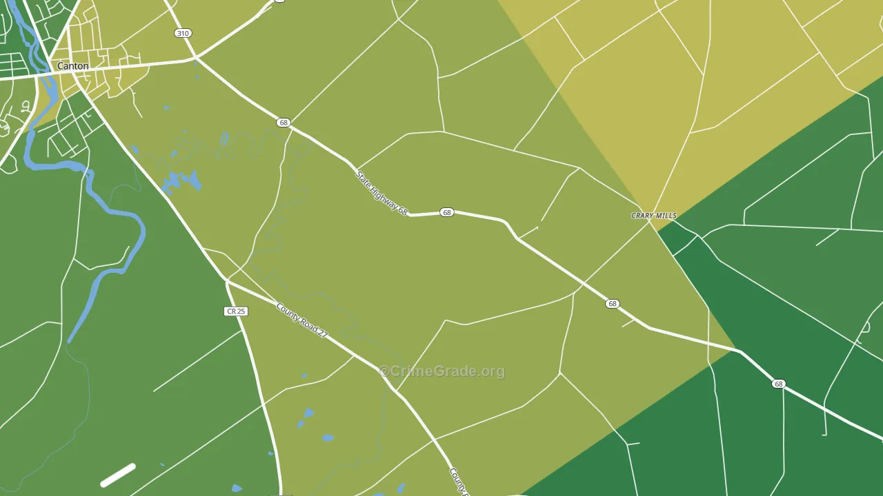 Crary Mills, NY Map of Vandalism Rates