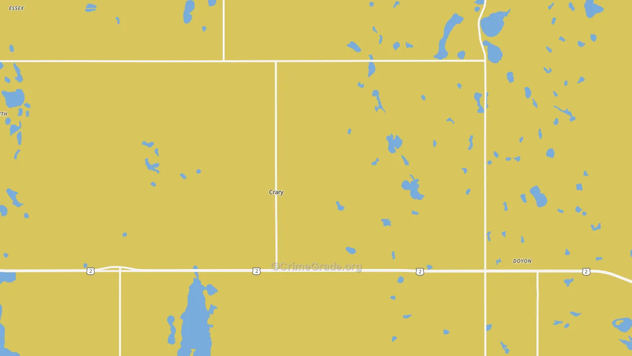 Crary, ND Map of Vandalism Rates