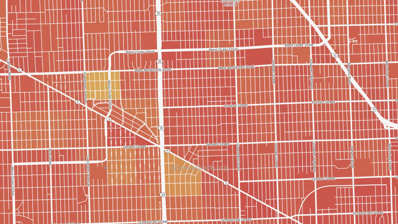 Crary-St Marys, Detroit, MI Map of Vandalism Rates