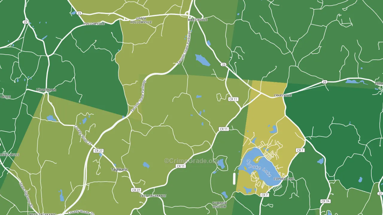 Craryville, NY Map of Vandalism Rates