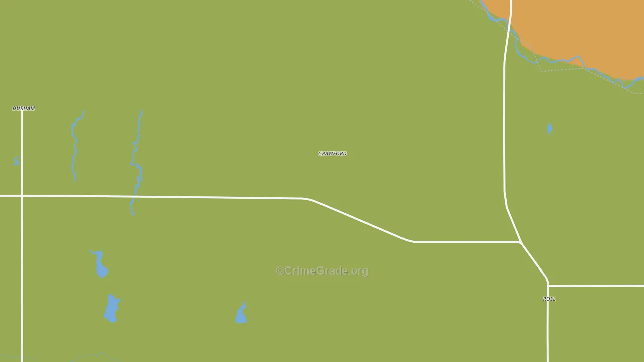 Crawford, OK Map of Vandalism Rates