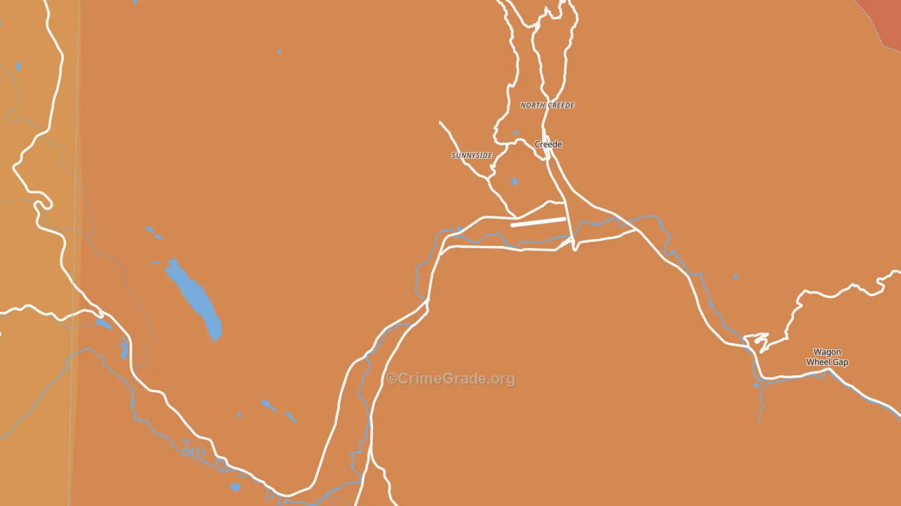 Creede, CO Map of Vandalism Rates