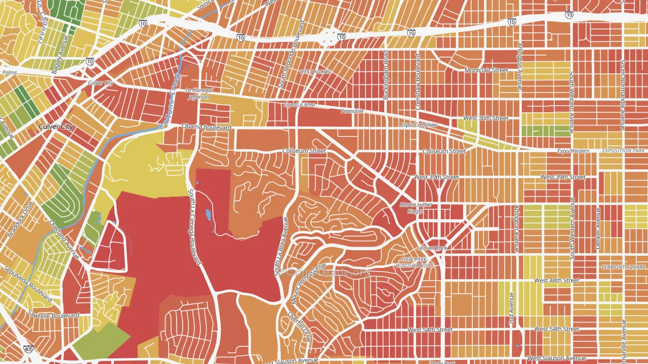 Crenshaw, Los Angeles, CA Map of Vandalism Rates