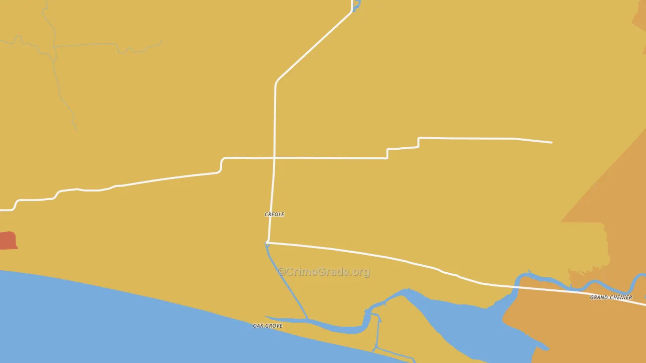 Creole, LA Map of Vandalism Rates