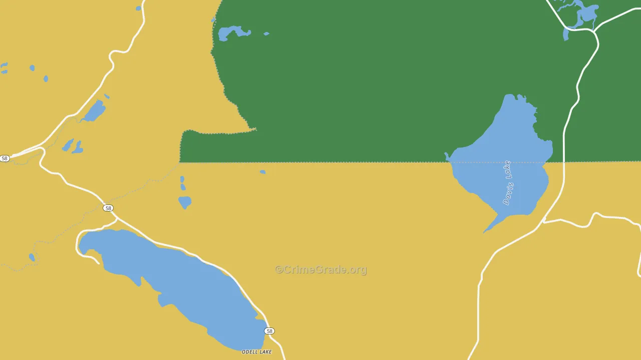 Crescent Lake Junction, OR Map of Vandalism Rates