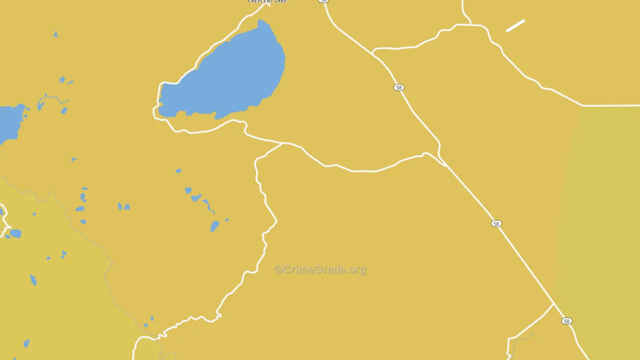 Crescent Lake, OR Map of Vandalism Rates