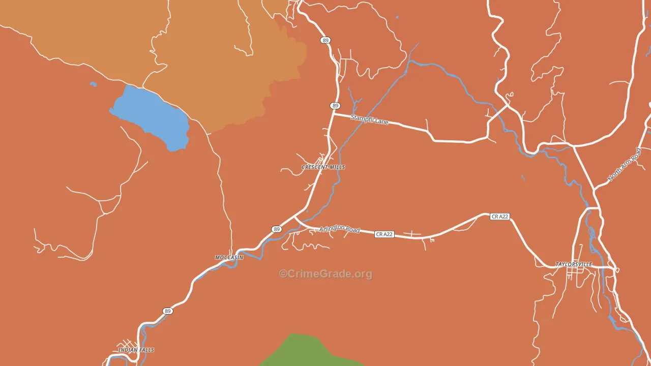 Crescent Mills, CA Map of Vandalism Rates