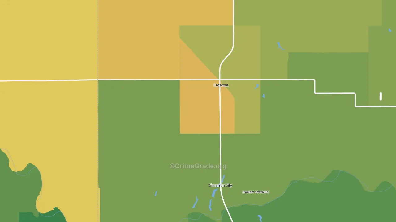 Crescent, OK Map of Vandalism Rates