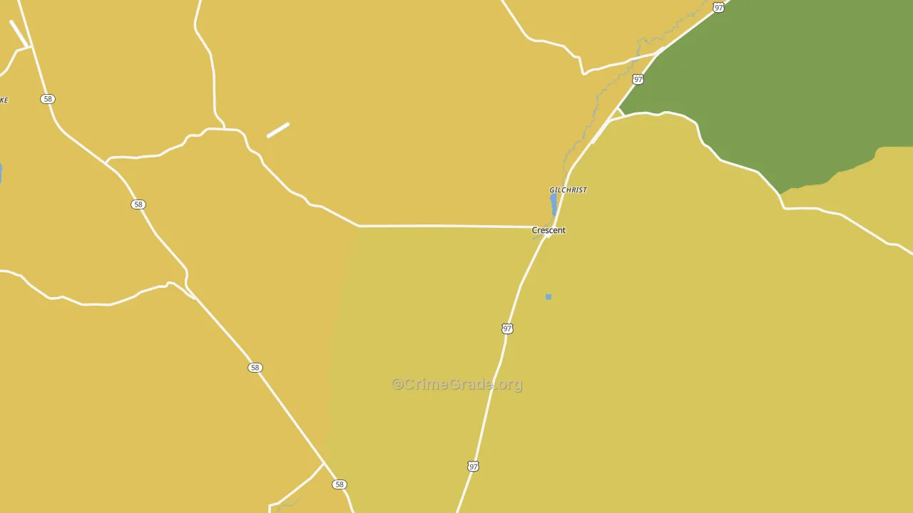 Crescent, OR Map of Vandalism Rates