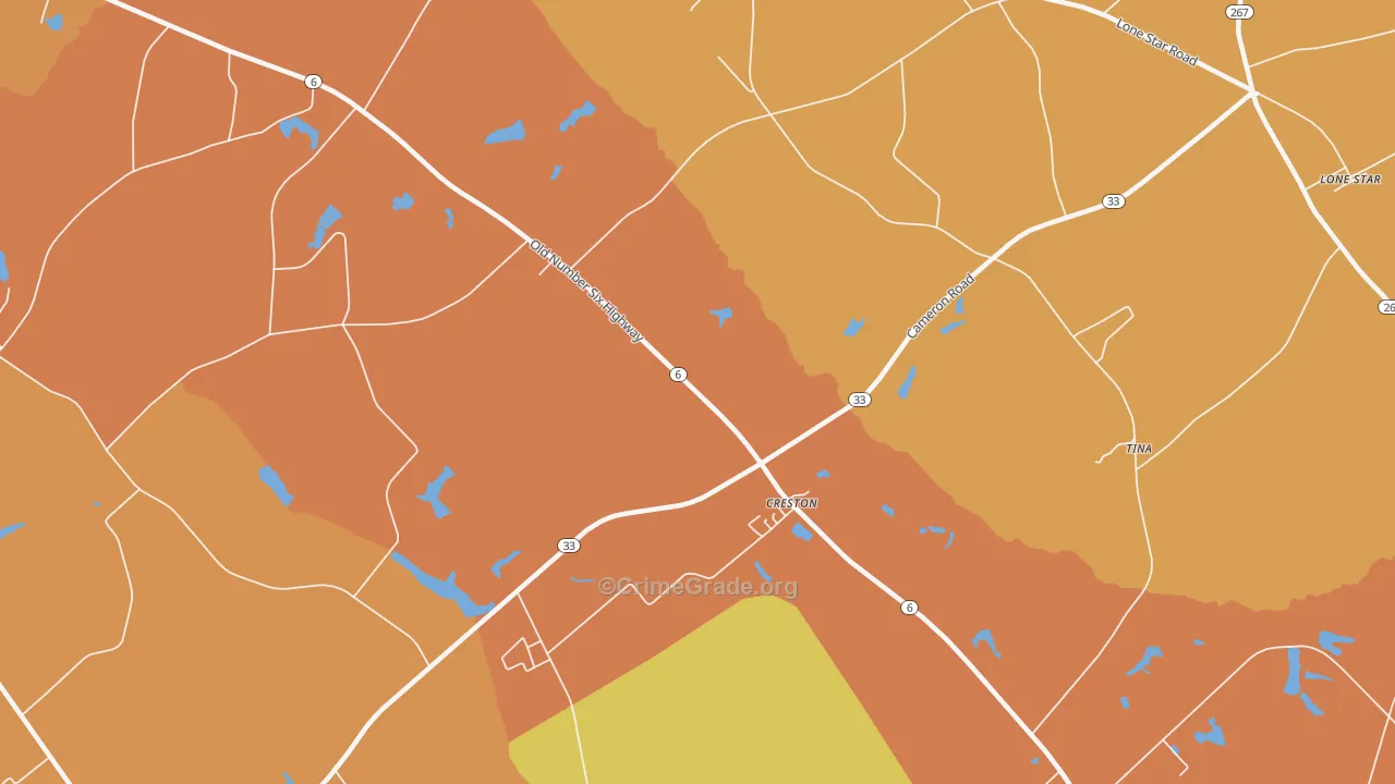 Creston, SC Map of Vandalism Rates