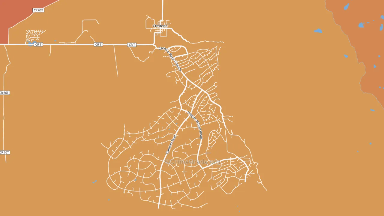 Crestone, CO Map of Vandalism Rates