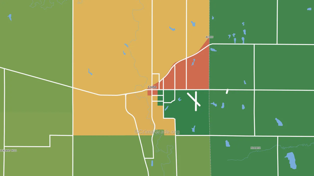 Crete, NE Map of Vandalism Rates