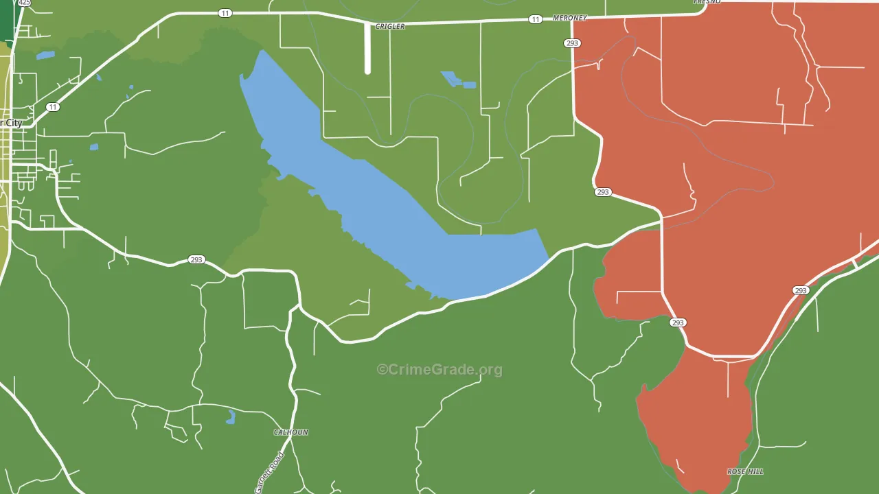 Crigler, AR Map of Vandalism Rates