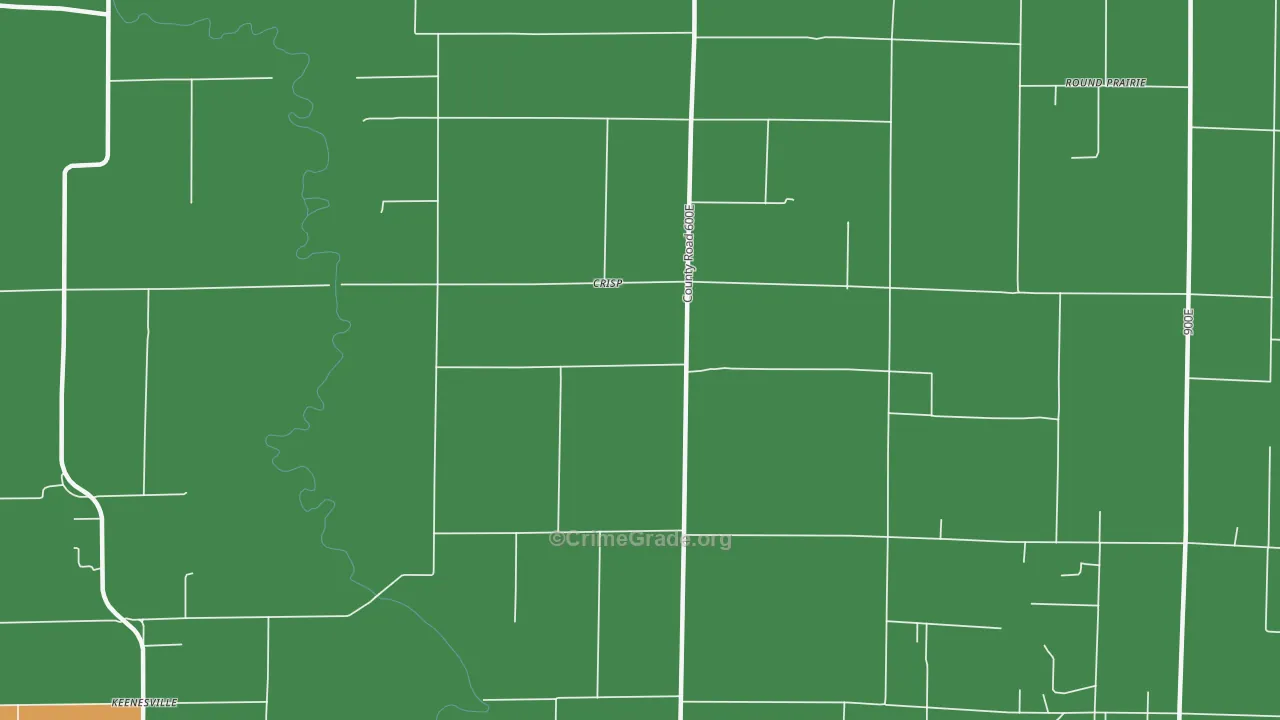 Crisp, IL Map of Vandalism Rates