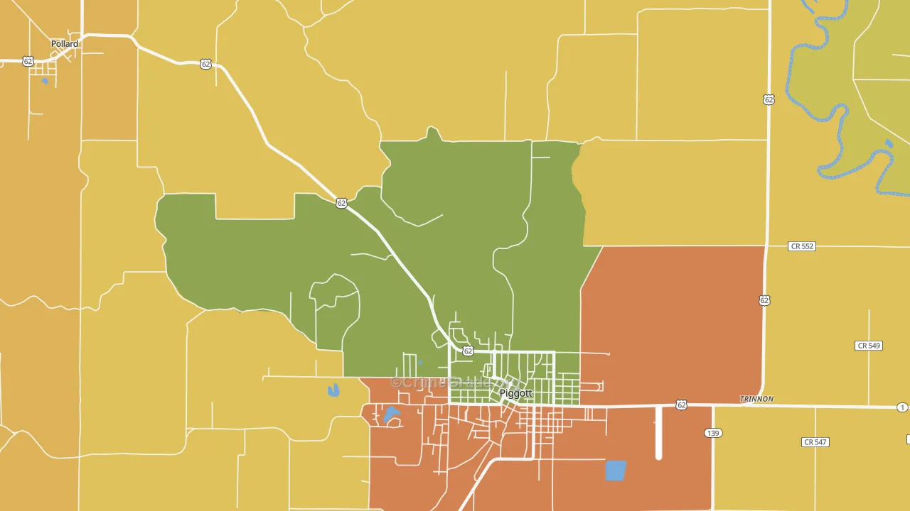 Crockett, AR Map of Vandalism Rates