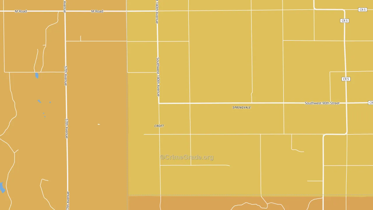 Croft, KS Map of Vandalism Rates