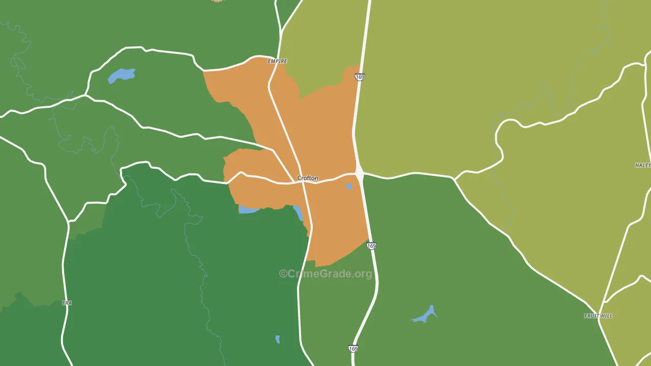 Crofton, KY Map of Vandalism Rates