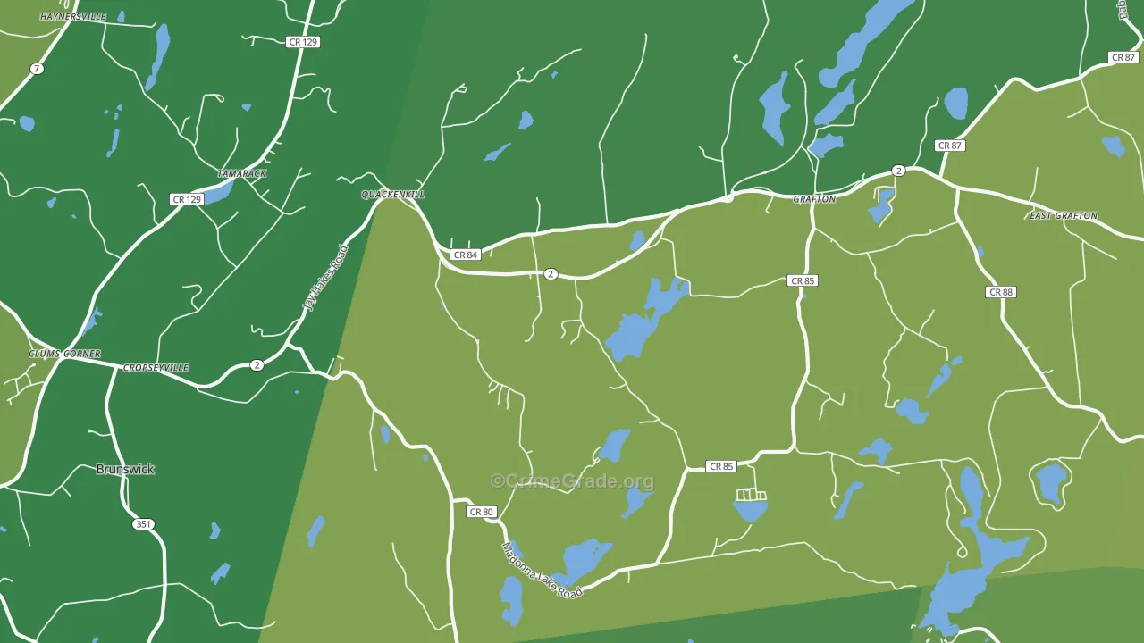Cropseyville, NY Map of Vandalism Rates