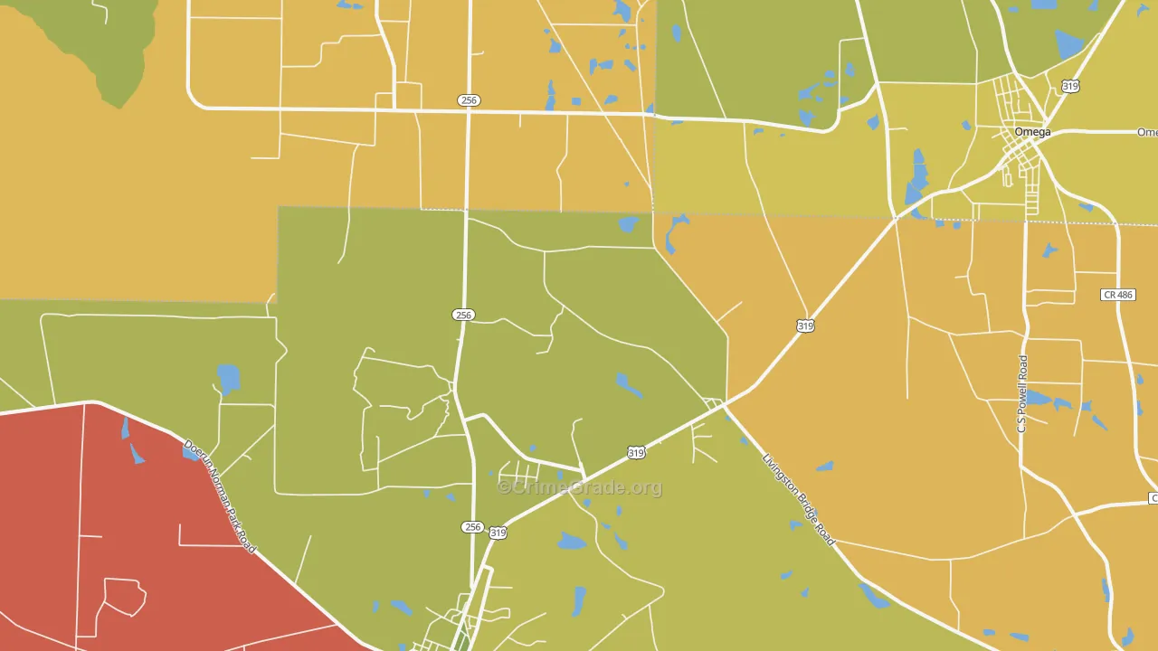 Crosland, GA Map of Vandalism Rates