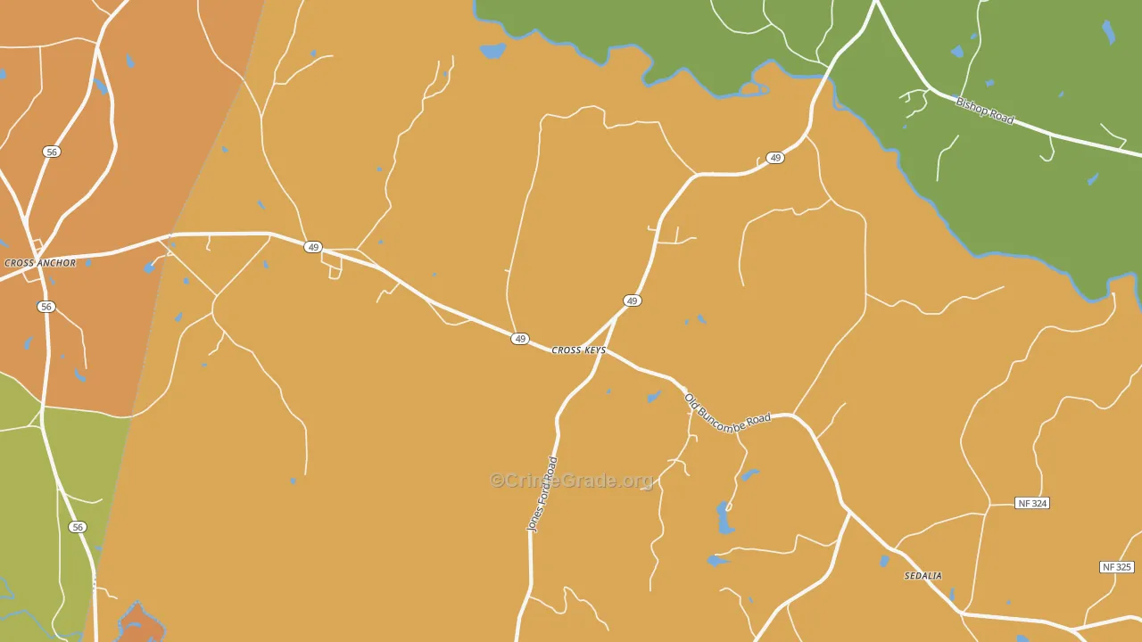 Cross Keys, SC Map of Vandalism Rates