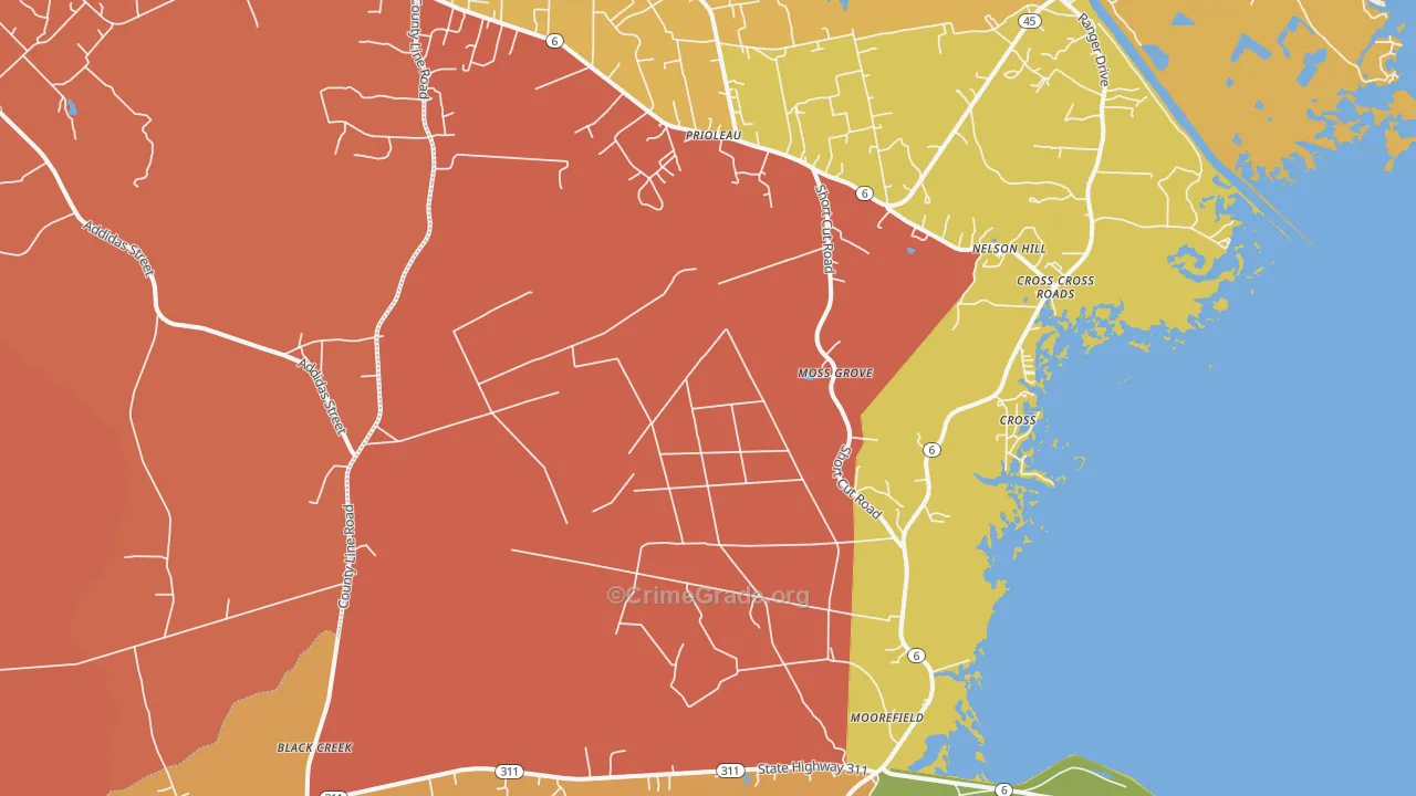 Cross, SC Map of Vandalism Rates