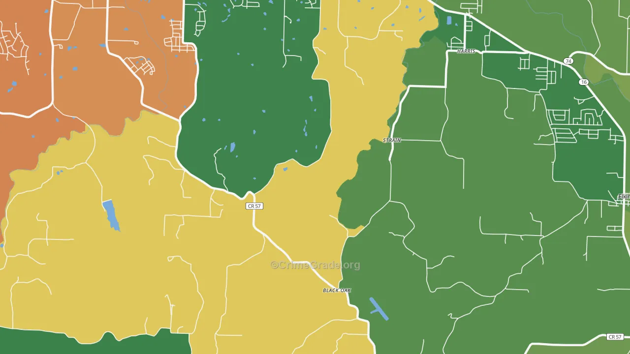 Crosses, AR Map of Vandalism Rates