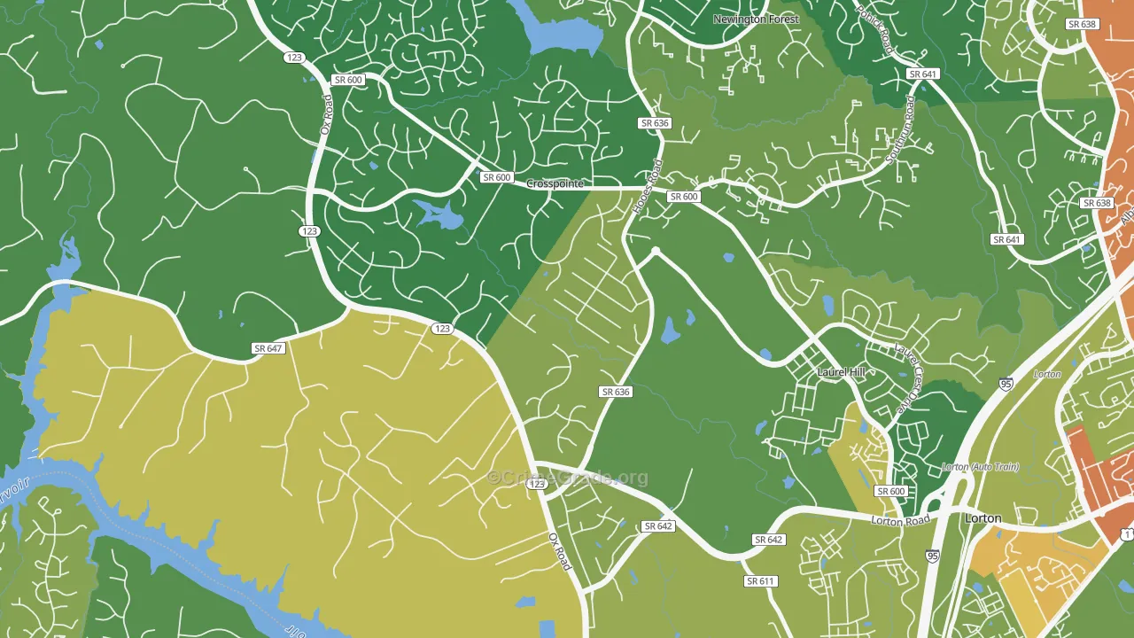 Crosspointe, VA Map of Vandalism Rates