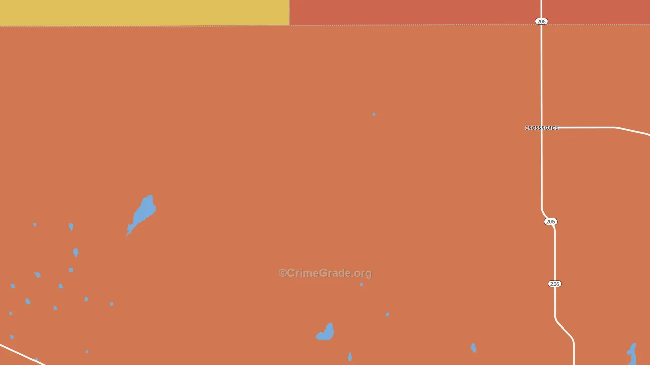 Crossroads, NM Map of Vandalism Rates