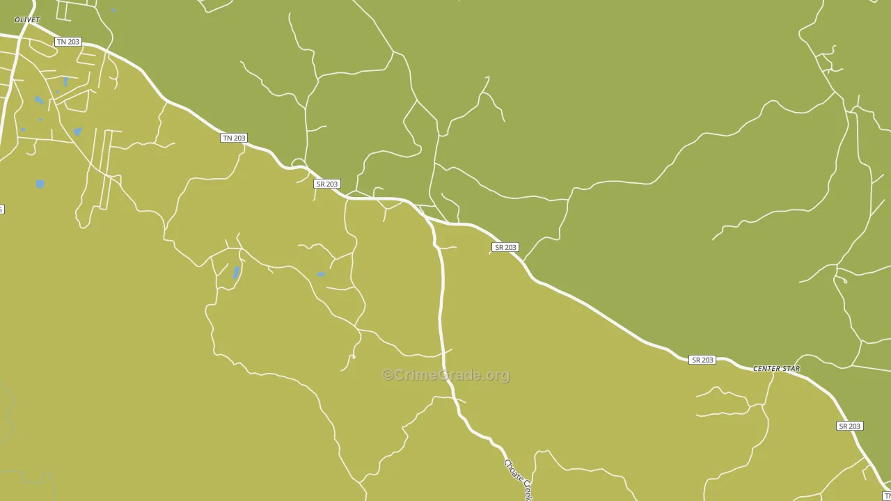 Crossroads, TN Map of Vandalism Rates