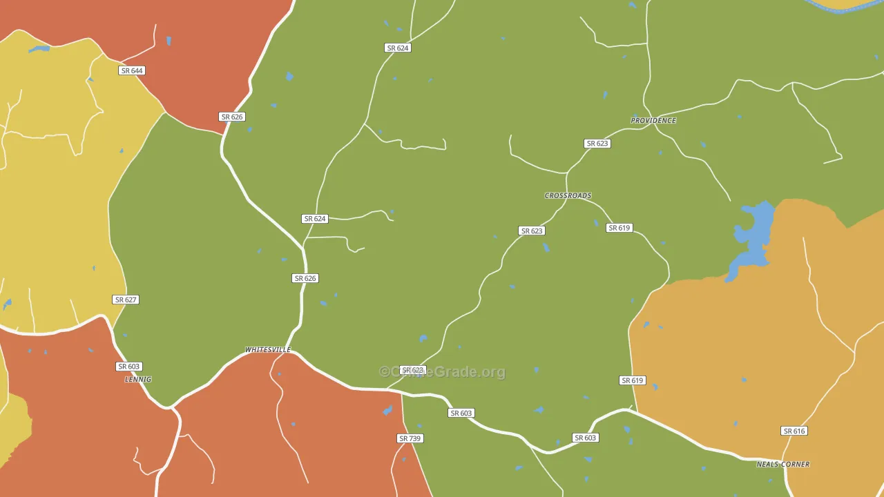 Crossroads, VA Map of Vandalism Rates