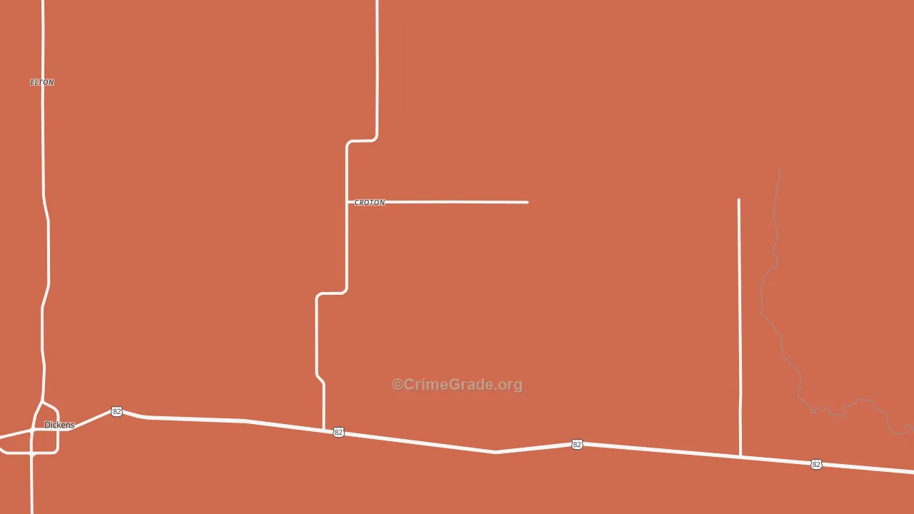 Croton, TX Map of Vandalism Rates