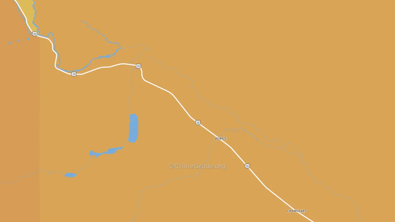 Crowheart, WY Map of Vandalism Rates