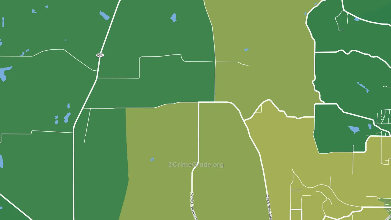 Crowley, OR Map of Vandalism Rates