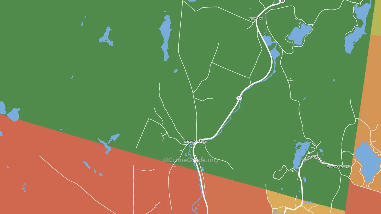 Croydon Flat, NH Map of Vandalism Rates