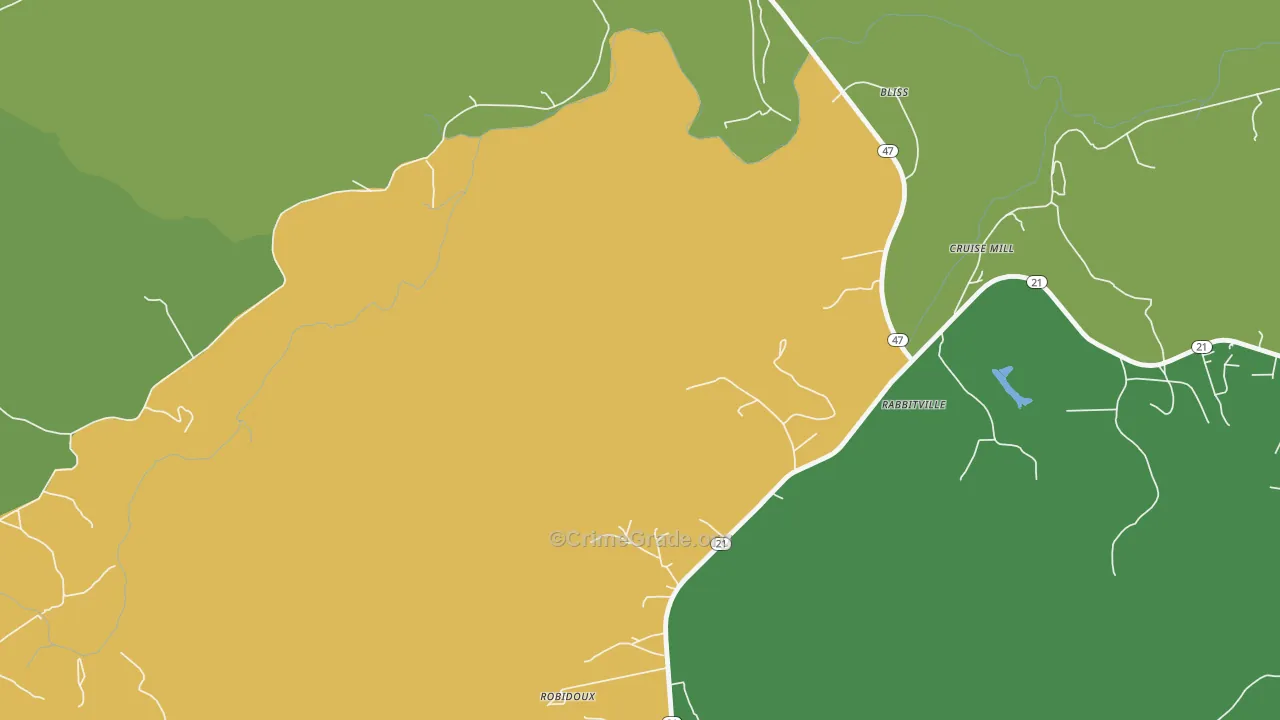 Cruise Mill, MO Map of Vandalism Rates
