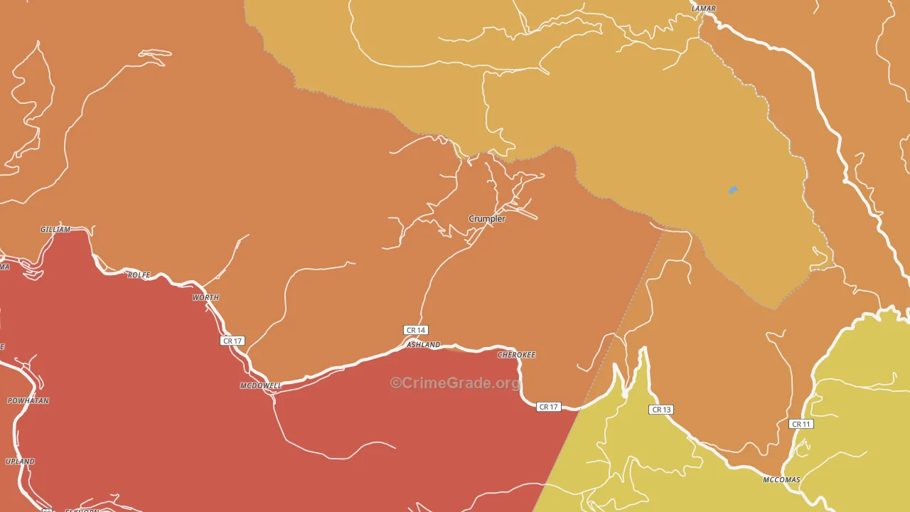 Crumpler, WV Map of Vandalism Rates