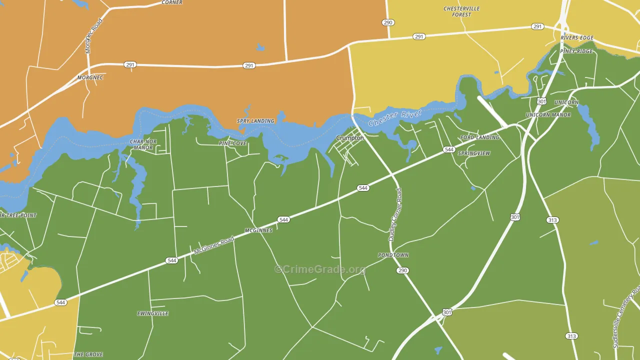 Crumpton, MD Map of Vandalism Rates