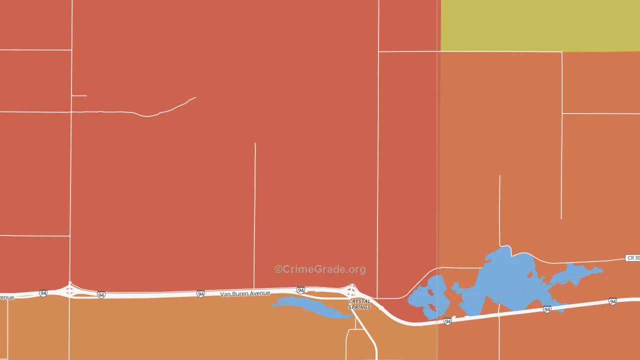 Crystal Springs, ND Map of Vandalism Rates