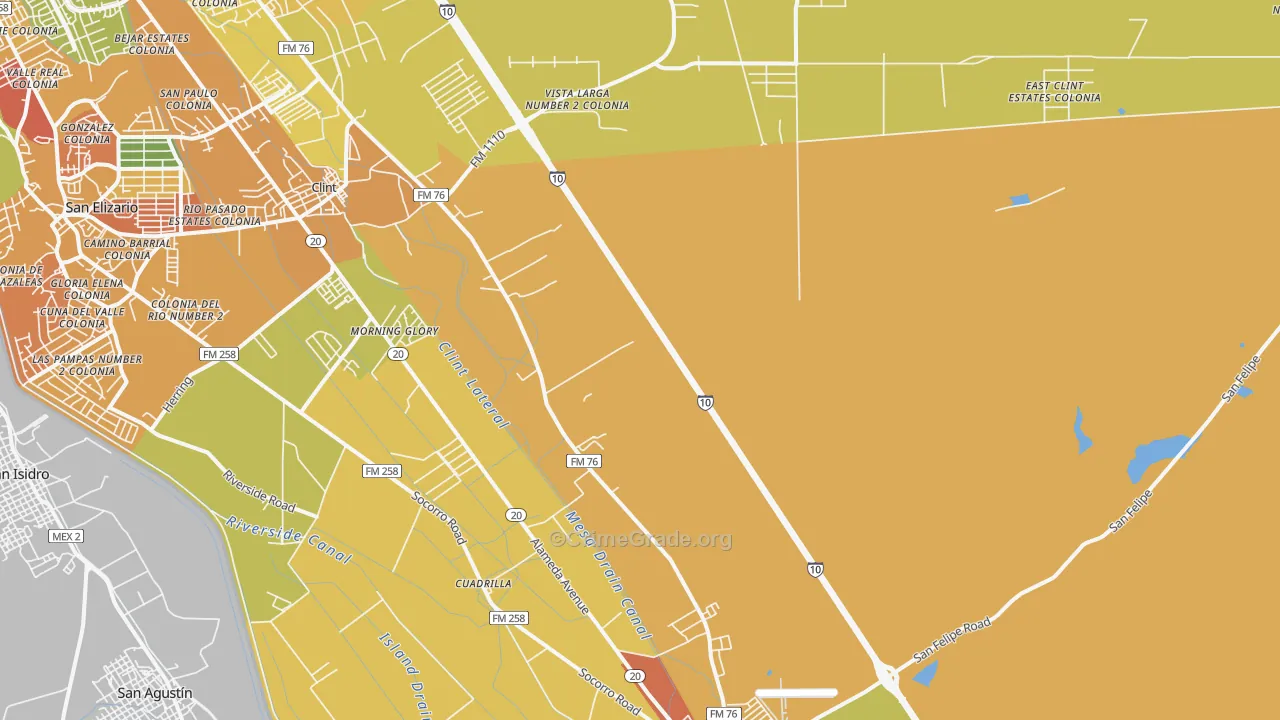 Cuadrilla, TX Map of Vandalism Rates