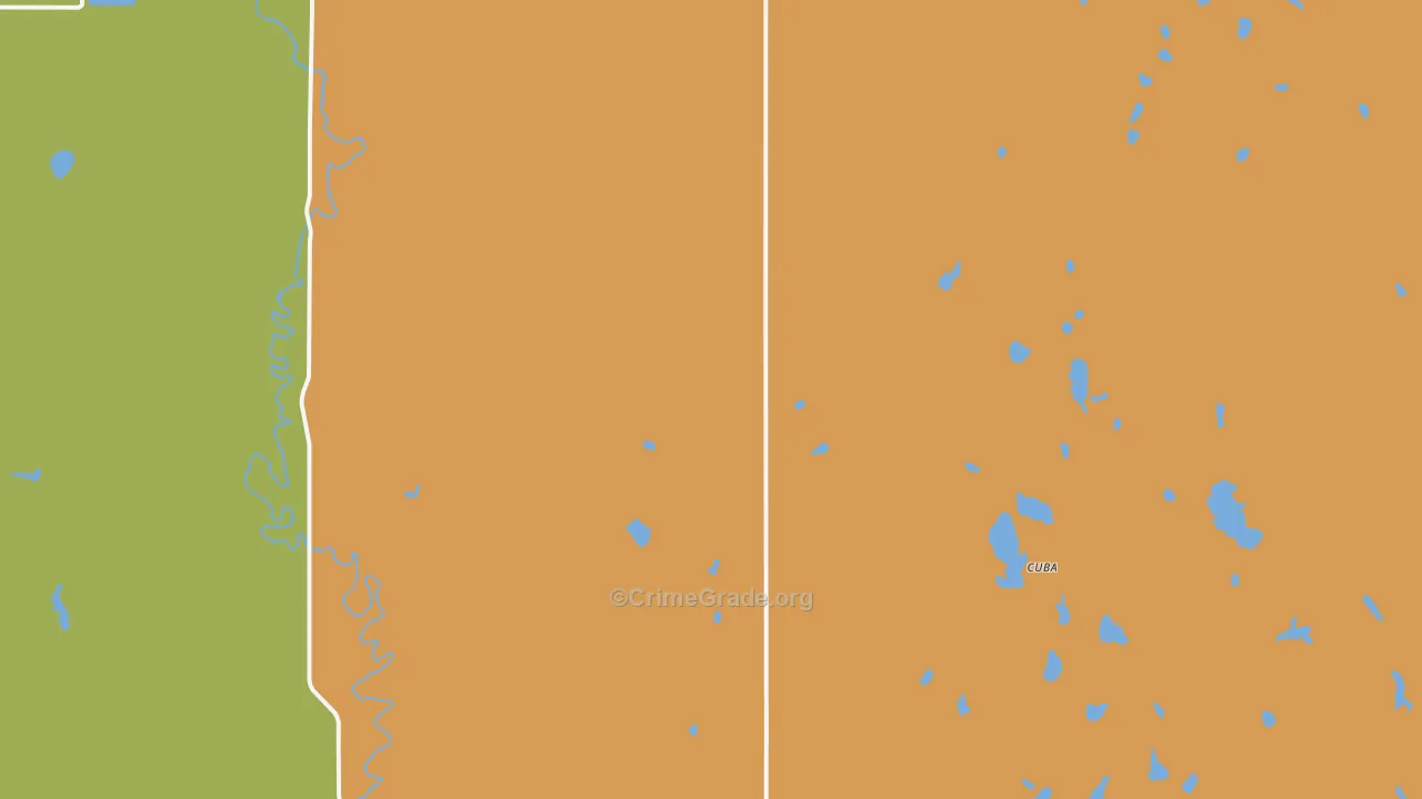 Cuba, ND Map of Vandalism Rates