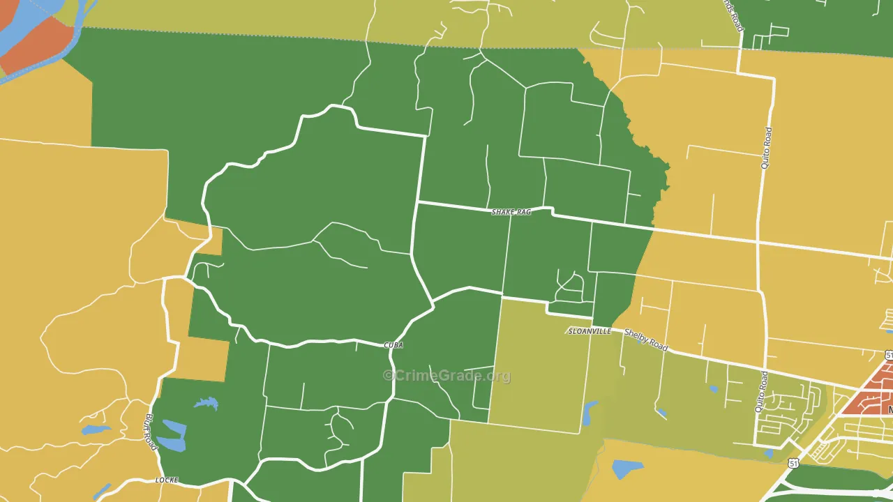 Cuba, TN Map of Vandalism Rates
