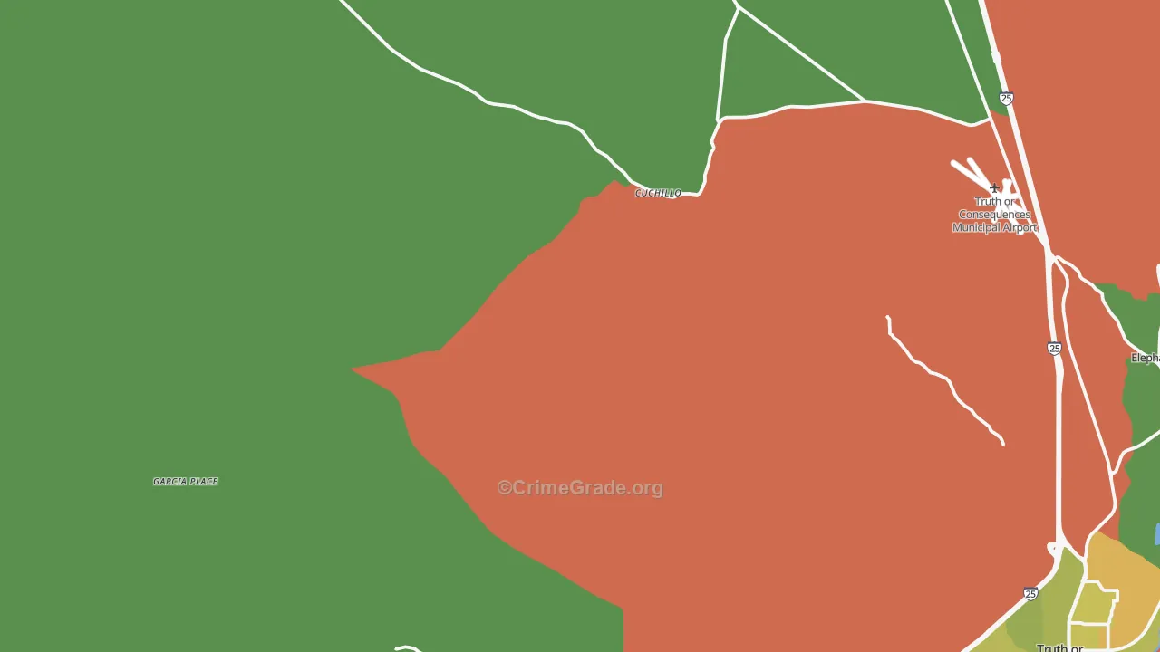 Cuchillo, NM Map of Vandalism Rates