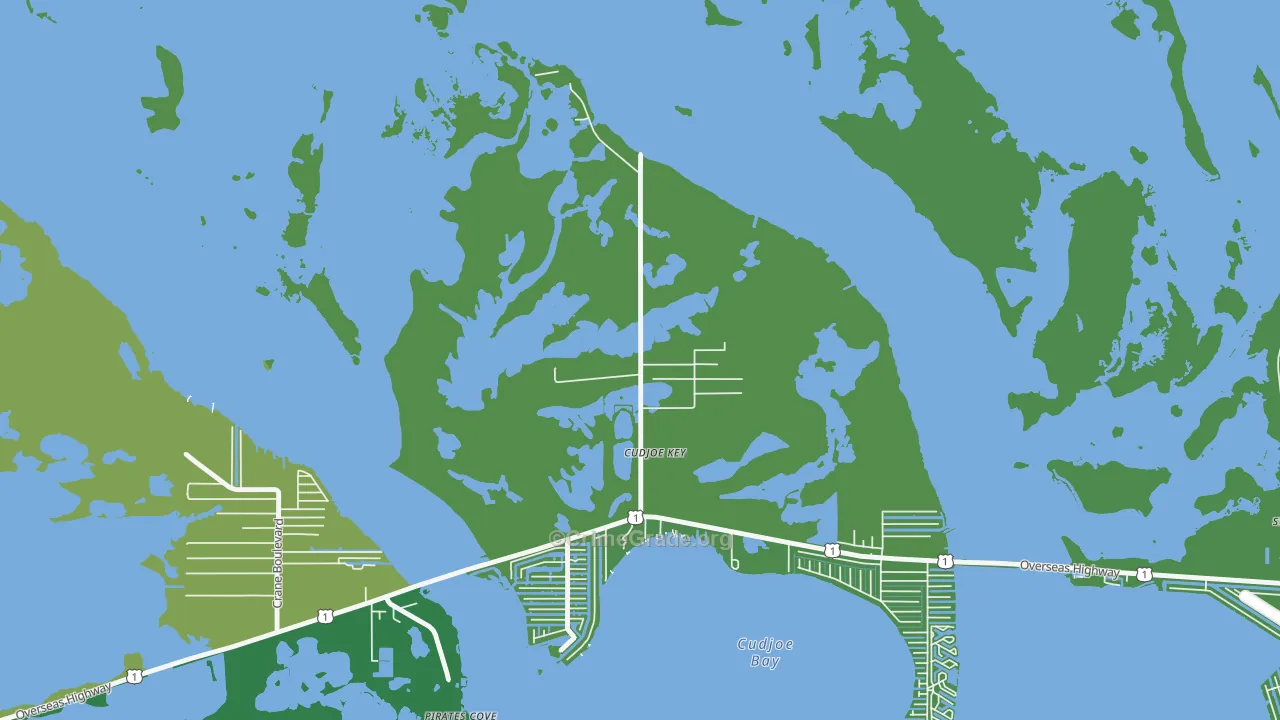 Cudjoe Key, FL Map of Vandalism Rates