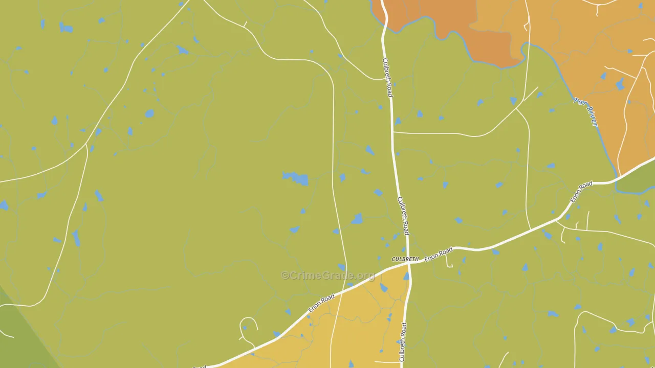 Culbreth, NC Map of Vandalism Rates