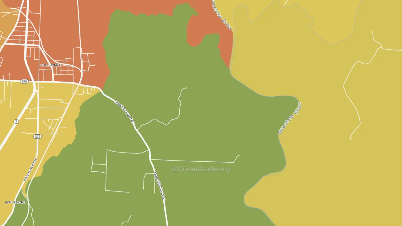 Cullendale, AR Map of Vandalism Rates