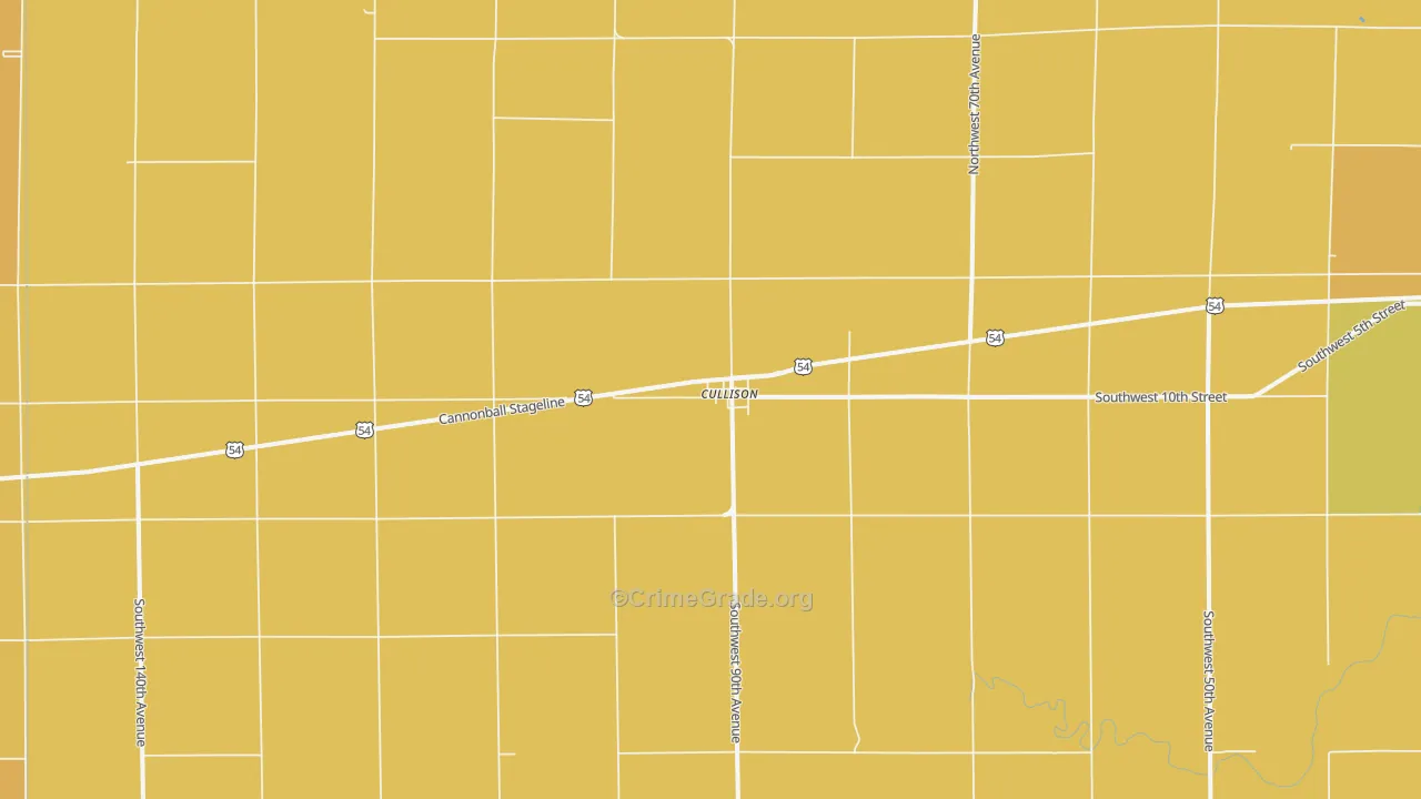 Cullison, KS Map of Vandalism Rates