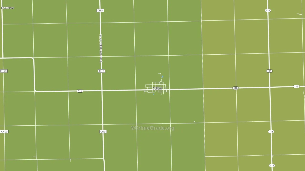 Cullom, IL Map of Vandalism Rates